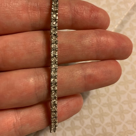 Zales Jewelry - Ladies Sterling Silver Diamond Accent Bracelet Zales Jewelry - Ladies Sterling Silver Diamond Accent Bracelet
